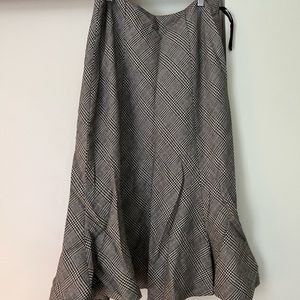 Chaps plaid wool skirt